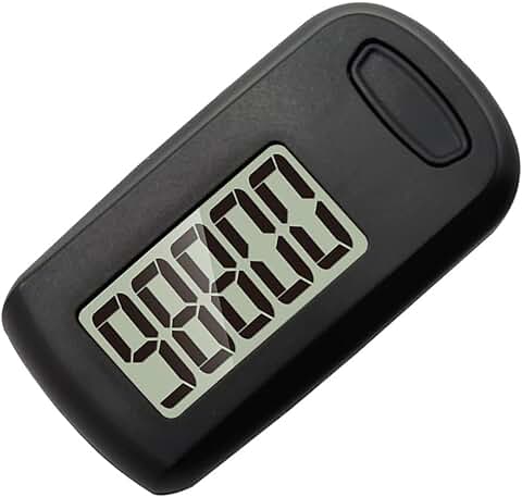 PULIVIA Simple Step Counter Walking Podómetro 3D, Track Steps Podómetro Deportivo Portátil con Clip y Cordón  