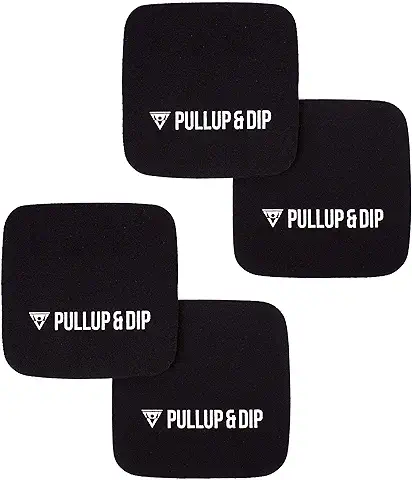 PULLUP & DIP Fitness Grip Pads [Juego de 4] para Dominadas, Culturismo y Entrenamiento de Fuerza, 2 Pares de Almohadillas de Agarre de Neopreno, Alternativa a Los Guantes de Entrenamiento  