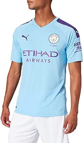 PUMA MCFC Home Shirt Replica SS with Sponsor Logo Maillot Hombre  