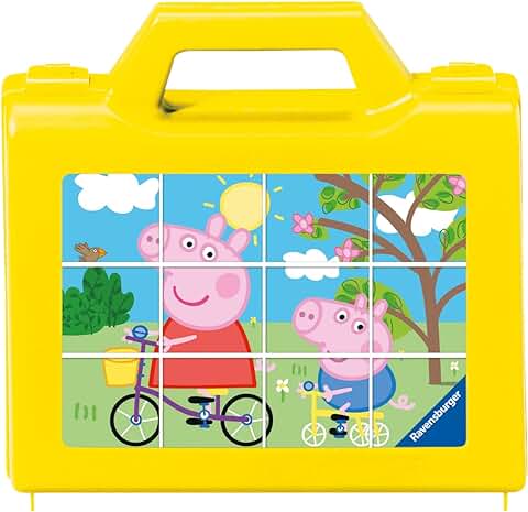 Puzle Infantil Ravensburger 055760 - Diversión con Peppa - Puzle de Cubos de Peppa Pig de 12 Piezas para Niños a Partir de 4 Años  