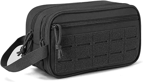 QT&QY Bolsa Táctica de Aseo para Hombres, Bolsa de Higiene, Herramienta Militar EDC, Bolsas Molle, Pequeño Kit de Aseo para Hombres, Kit de Afeitado para Hombres, Bolsas de Ducha de Viaje  