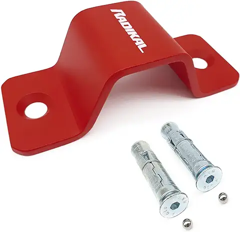 RADIKAL RK544R Anclaje Antirrobo Moto Fijación Suelo Pared, Acero Tornillos Tacos Seguridad Motocicleta Scooter Bicicleta Cadena Parking, Puente 40mm  