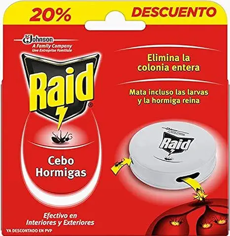 Raid ® Cebos - Trampa Antihormigas, Elimina la Colonia de Hormigas Entera, Efectivo en Interiores y Exteriores, 1 Unidad (Paquete de 1)  