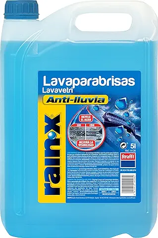 Rain-X 14126 Lavaparabrisas Anti-lluvia Protección -5°C, Fabricado en España, Repelente Lluvia, Parabrisas, 5 Litros  