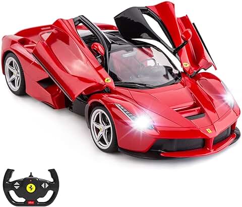 RASTAR LaFerrari - Coche de Control Remoto, Ferrari 1:14, Coche de Juguete con Control Remoto, Coches RC para Niños y Adultos, Coche Ferrari rojo  