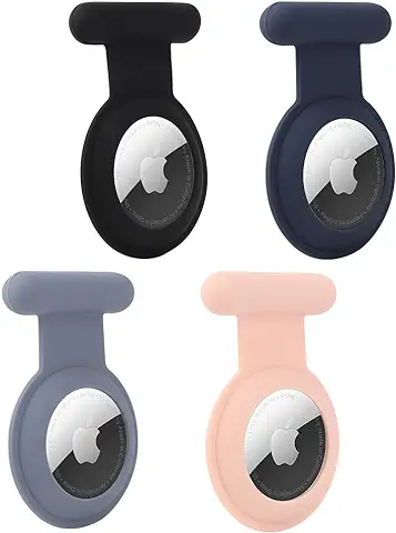 Rastreador GPS Oculto Airtag, Airtag para Niños, Ancianos, Mascotas, Ropa, más Seguro que el Reloj Airtag, el Llavero Airtag y el Collar Airtag (Negro&Azul&Gris&Rose)  