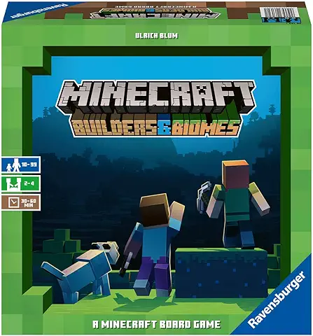 Ravensburger - Minecraft Builders & Biomes, Juegos de Mesa De Estrategia, Figuras, 2-4 Jugadores, 10+ Años, Versión Español  