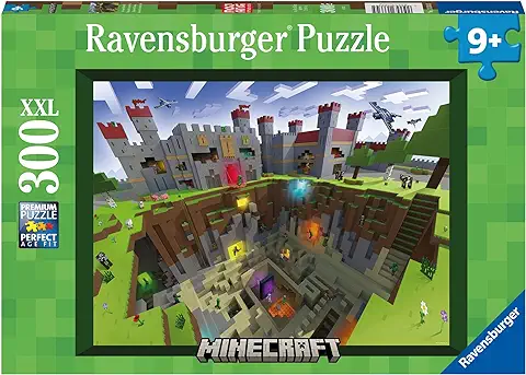 Ravensburger Minecraft Cutaway Jigsaw Puzzles for Kids Age 9 Years Up - 300 Pieces XXL - Toys for Children  