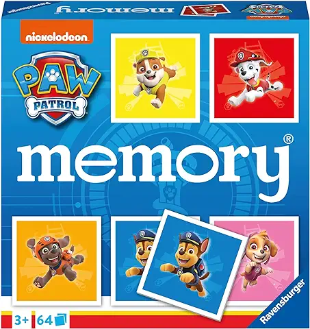 Ravensburger Paw Patrol Memory Game - Matching Picture Snap Pairs For Kids Age 3 Years Up - Educational Todder Toy  