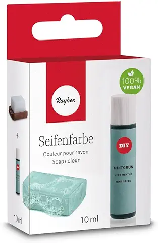 Rayher 34246408 Colorante de Jabón Verde Menta, 10 ml, Vegano, Biodegradable y con Dosificador  