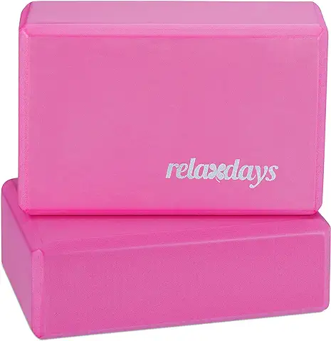 Relaxdays Pack de 2 Bloques de Yoga, Unisex Adulto  