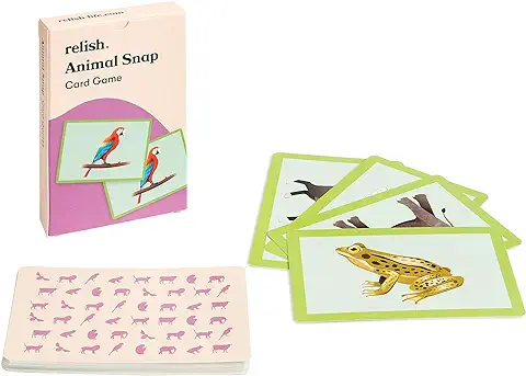 Relish Animal Snap Juegos de Cartas Imagen Grande - Productos de Alzheimer & Actividades de Demencia/Juguetes para Seniors  