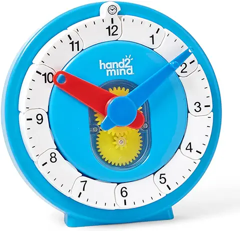 Reloj de Línea Numérica de Nivel Avanzado para Niños de Learning Resources, Aprender a Decir las Horas, Recursos de Matemáticas para Aprender a Decir las Horas, Reloj Analógico Didáctico para Niños.  