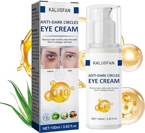 Remescar Bolsas y Ojeras, Kaluofan Ojeras de Crema de Ojos de Jazmín Ayuda A Aliviar el Envejecimiento de Los Ojos, Reducir Las Ojeras y Nutrir La Piel Alrededor de Los Ojos 100Ml  