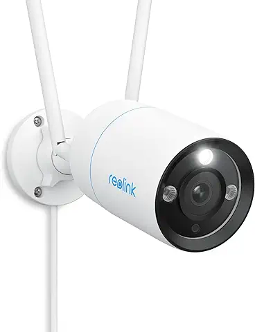 Reolink 4K Camara Vigilancia WiFi Exterior, Detección y Alerta de Personas/Vehículos/Mascotas, Cámara IP Soporte Wi-Fi 6, Visión Nocturna, Audio Bidireccional, Carcasa Metálica IP67, RLC-810WA  