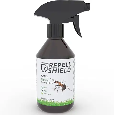 Repell Shield Spray Antihormigas Interior y Exterior para Cualquier Superficie - Propiedades Repelentes Naturales - Alternativa Ecológica al Veneno Insecticida (250ml)  