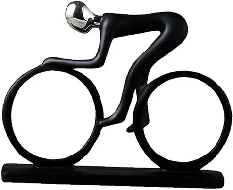 Resina Bicicleta Ciclista Estatua Estatua Bicicleta Labrado Hierro Resina Escultura Bicicleta Estatua Decoración Bicicleta Figurilla Adornos Bicicleta Sala Estar Decoración  