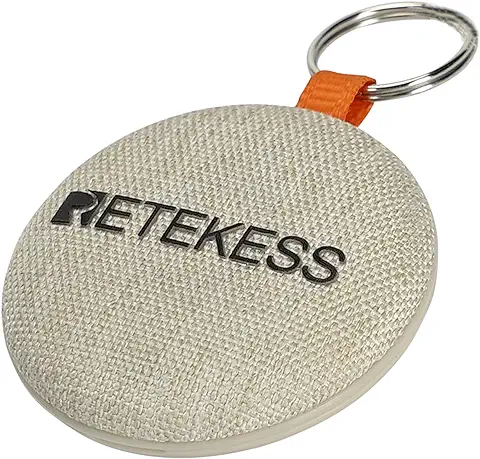 Retekess TH005 Buscador de Objetos Bluetooth, Buscador de Llaves, Pack de 1, Radio Búsqueda 30m, Posicionamiento Preciso, Rastreador de GPS para Cartera, Mascotas (Blanquecino)  