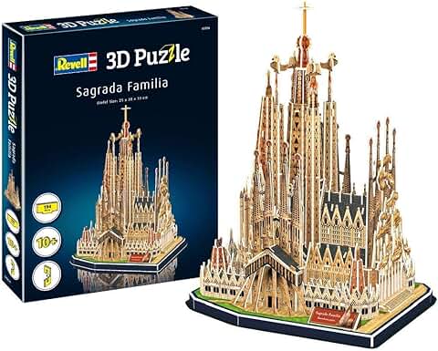 Revell- Basílica de la Sagrada Familia, Altura 33,0cm 3D Puzzle, Multicolor (00206)  