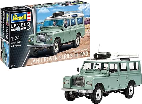 Revell-Land Rover Series III, Escala 1:24 Kit de Modelos de Plástico, Multicolor, 1/24 07047 7047  
