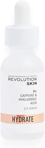 Revolution Beauty London Skincare Suero con un 5% de Cafeína y Ácido Hialurónico para el Contorno de Ojos, Reduce las Ojeras y las Bolsas, Vegano y Libre de Crueldad, 30 ml  