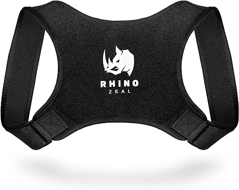 RHINO ZEAL Corrector de Postura para la Corrección de Postura, Entrenador de Espalda para una Mejor Postura Corporal, Póster Corrector de Espalda para Espalda y Hombro, Estabilizador de Espalda  