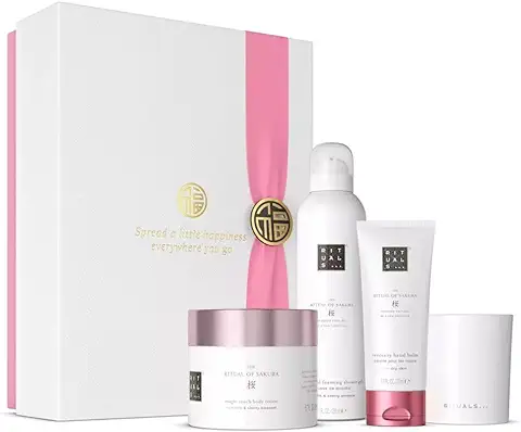 RITUALS Cofre Regalo The Ritual of Sakura, L - Set de Baño 4 Productos para el Cuidado de la piel con Leche de Arroz y flor de Cerezo - Propiedades Nutritivas y Renovadoras  