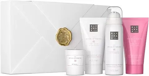 RITUALS Cofre Regalo The Ritual of Sakura, S - Set de Baño con 4 Productos para el Cuidado de la piel con Leche de Arroz y flor de Cerezo - Propiedades Nutritivas y Renovadoras  