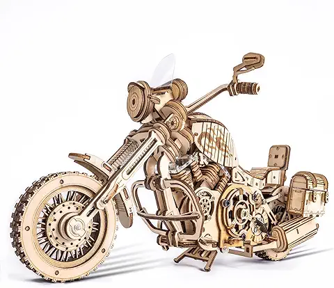 ROBOTIME Puzzle 3D Motocicletas para Adultos Maqueta Madera Kits Modelos de Rompecabezas Construcción Mecánicos Regalo De Cumpleaños  