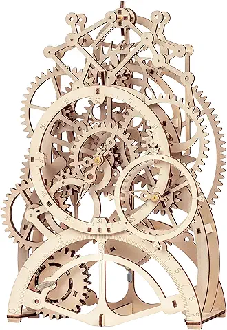 Robotime Rompecabezas De Madera 3D Maquetas Kits De Modelo Autopropulsados Juego De Construcciones Mecánica Laser Cut Puzzle para Adultos (Pendulum Clock)  