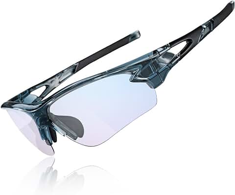 ROCKBROS Gafas de Sol Fotocromáticas Protección UV 400 Anti Azul para Interiores y Exteriores Ordenador Lectura Ciclismo y Deportes al Aire Libre para Hombre y Mujer  