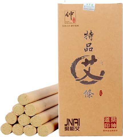 Rollos de moxa Hechos a mano Naturales Puros Moxibustión Tradicional China, tira de Rollo de moxa Adecuada para Personas Mayores, Mujeres, Niños  