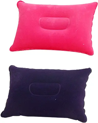 Ruiting, Cómoda Almohada Inflable Pequeña de Viaje Portátil Almohada al aire Libre para Acampar, Mochilero, Senderismo  