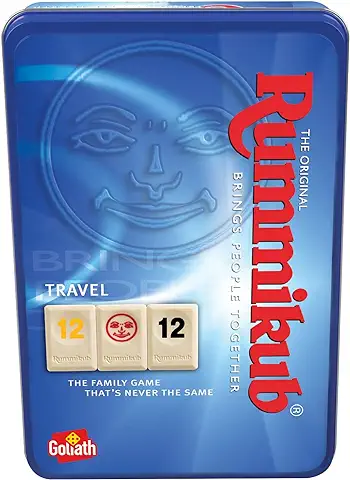 Rummikub Original Caja Metálica, A Partir De 6 Años, El Juego De Mesa Para Todas Las Edades, El Clásico Rummikub En Versión Viaje, Juego De Números De Estrategia, De 2 a 4 Jugadores  