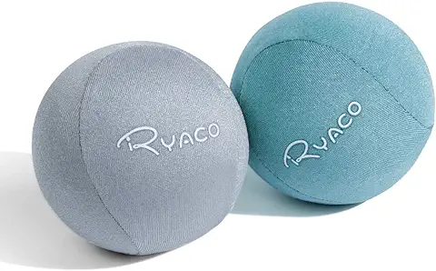 Ryaco Juego de 2 Bolas Antiestrés de Gel para Ejercicios de Manos, Juego de 2 Bolas de Gel Blando y Duro para Adultos y Niños: Alivio de la Ansiedad (Verde y Gris)  