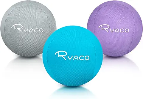 Ryaco Juego de 3 Bolas Antiestrés de Gel para Ejercicios de Manos, Juego de 3 Bolas de Gel Blando y Duro para Adultos y Niños Alivio de la Ansiedad  