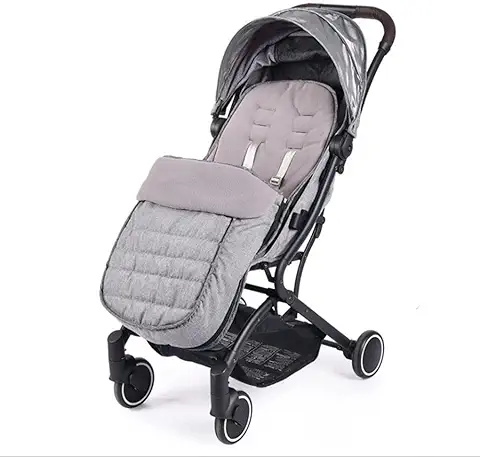 Saco de Dormir Universal para Bebé de Invierno, Resistente al Viento, Cálido, Manta Envolvente, Cómoda nid de ángel para el Coche, Cojín (gris B)  