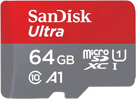 SanDisk 64GB Ultra Tarjeta de Memoria MicroSDXC con Adaptador SD, Hasta 140 MB/s, Rendimiento de apps A1, UHS-I Clase 10, U1  