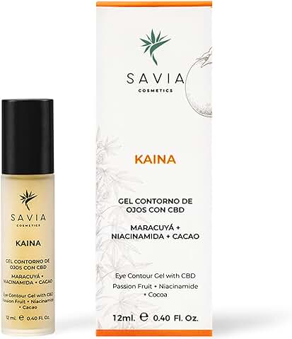 Savia Cosmetics - Contorno de ojos con Aceite CBD Roll-on, para Quitar Bolsas y Ojeras, con Cannabidiol Crema, Antiojeras Mujer y Hombre, Crema Antiarrugas Mujer, Corrector Ojeras  