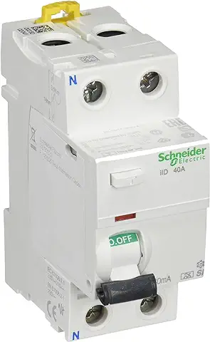 Schneider Electric A9R61240 iID Interruptor Diferencial, Clase A SI, 2P, 40A, 30mA, 73.5mm x 36mm x 91mm, Blanco  