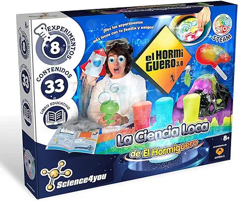 Science4you Ciencia Loca de El Hormiguero para Niños 8+ Años – Kit Cientifico + 8 Experimentos para Niños: Laboratorio de Ciencia Explosiva, Erupcion Volcán, Juego, Regalo para Niños y Niñas 8+ Años  