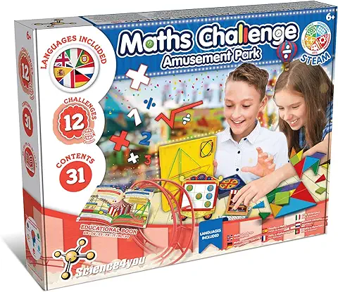 Science4you Desafio Matematico - Juguetes para Niños con Juegos Educativos 5 6 7 8+ Años - 12 Juegos Matemáticos Montessori para Niños - Juego de Mesa para Niños 5 6 7 8+ Años  