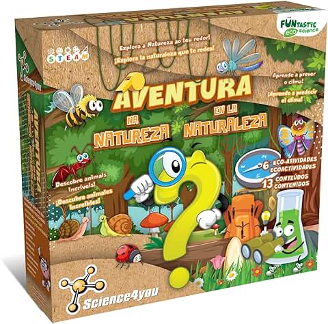 Science4you FUNtastic - Kit Explorador Niños +4 Años - Kit Cientifico con 6 Experimentos para Niños 4 Años: Explora un Hormiguero con una Lupa para Insectos, 80003490  