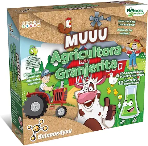 Science4you FUNtastic - Kit Jardinería para Niños 4 Años - 6 Eco Experimentos para Niños: Cultiva tu Huerto Ecológico en Casa con Semi Mllas para Huerto - Juego Educativo para Niños, 80003489  