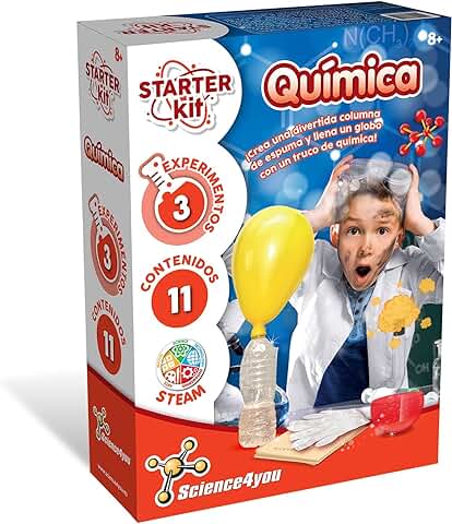 Science4you Kit Química para Niños 8+ Años - Juego con 3 Experimentos - Juguete Científico y Educativo - Regalo Original para Niños y Niñas  