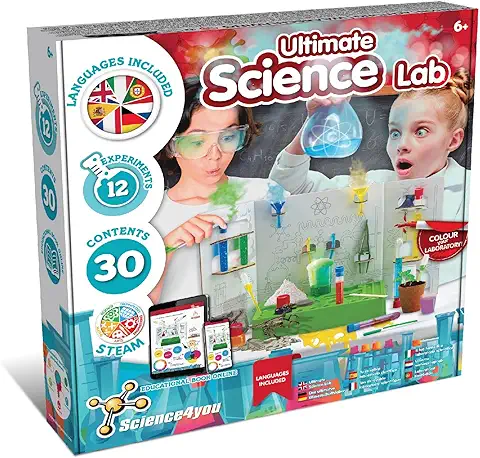 Science4you Laboratorio de Ciencias - Kit de Ciencias con Experimentos para Niños, Cree y Personalice su Laboratorio de Química para Niños, Juegos, Juguetes, Regalos para Niños y Niñas 6+ Años  