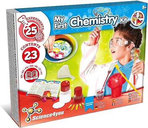 Science4you - Laboratorio de Quimica Niños +8 Años - Kit Ciencias con 25 Experimentos de Química para Niños: Ciencia Explosiva - Juego de Química y Juegos Educativos para Niños 8 9 10 11 12 Años  