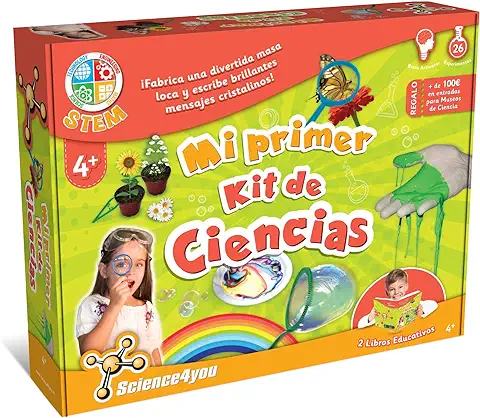 Science4you Mi Primer Kit de Ciencias para Niños 4+ Años - Kit Cientifico, Juego + 26 Experimentos y Manualidades: Laboratorio de Colores y más, Juegos, Juguetes y Regalos para Niños 4 5 6 7 Años