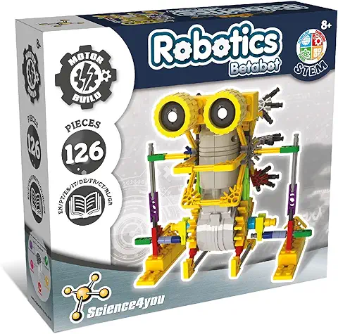 Science4you Robotics Betabot - Kit Robotica de 126 Piezas, Construye tu Robot Interactivo, Juegos de Construcciones, Juguetes de Montar, Regalos para Niños de 6 7 8 9 10+ Años  