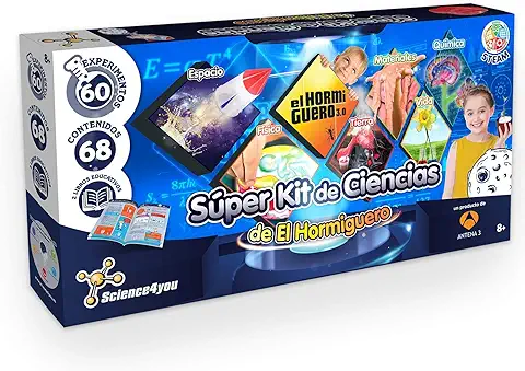 Science4you Super Kit de Ciencias de El Hormiguero – Juguete Científico + 60 Experimentos para Niños, Juego de Ciencia, Regalo Original para Niños y Niñas de 8 Años y más  